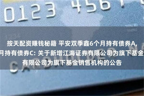 按天配资赚钱秘籍 平安双季鑫6个月持有债券A,平安双季鑫6个月持有债券C: 关于新增江海证券有限公司为旗下基金销售机构的公告