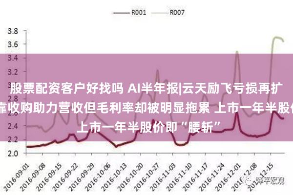 股票配资客户好找吗 AI半年报|云天励飞亏损再扩大47.12%靠收购助力营收但毛利率却被明显拖累 上市一年半股价即“腰斩”