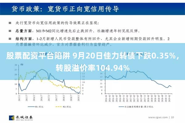 股票配资平台陷阱 9月20日佳力转债下跌0.35%，转股溢价率104.94%