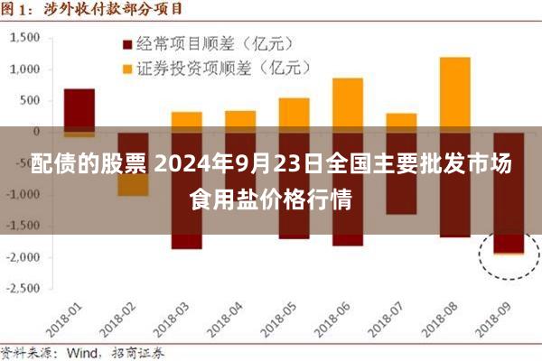 配债的股票 2024年9月23日全国主要批发市场食用盐价格行情