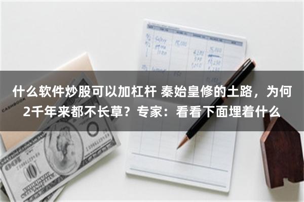 什么软件炒股可以加杠杆 秦始皇修的土路，为何2千年来都不长草？专家：看看下面埋着什么