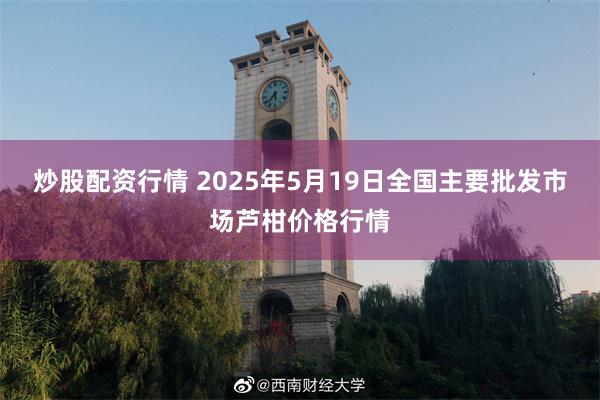 炒股配资行情 2025年5月19日全国主要批发市场芦柑价格行情